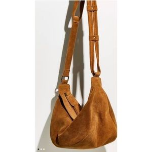 Free People Brown Sarah Suede Sling Bag